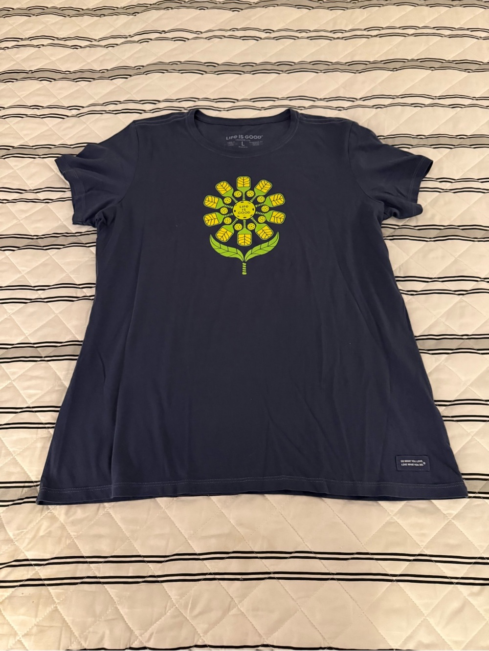 Life is Good Crusher-Lite Women's L Blue Shirts Set of 3 EUC Pickleball Graphic - Picture 2 of 9